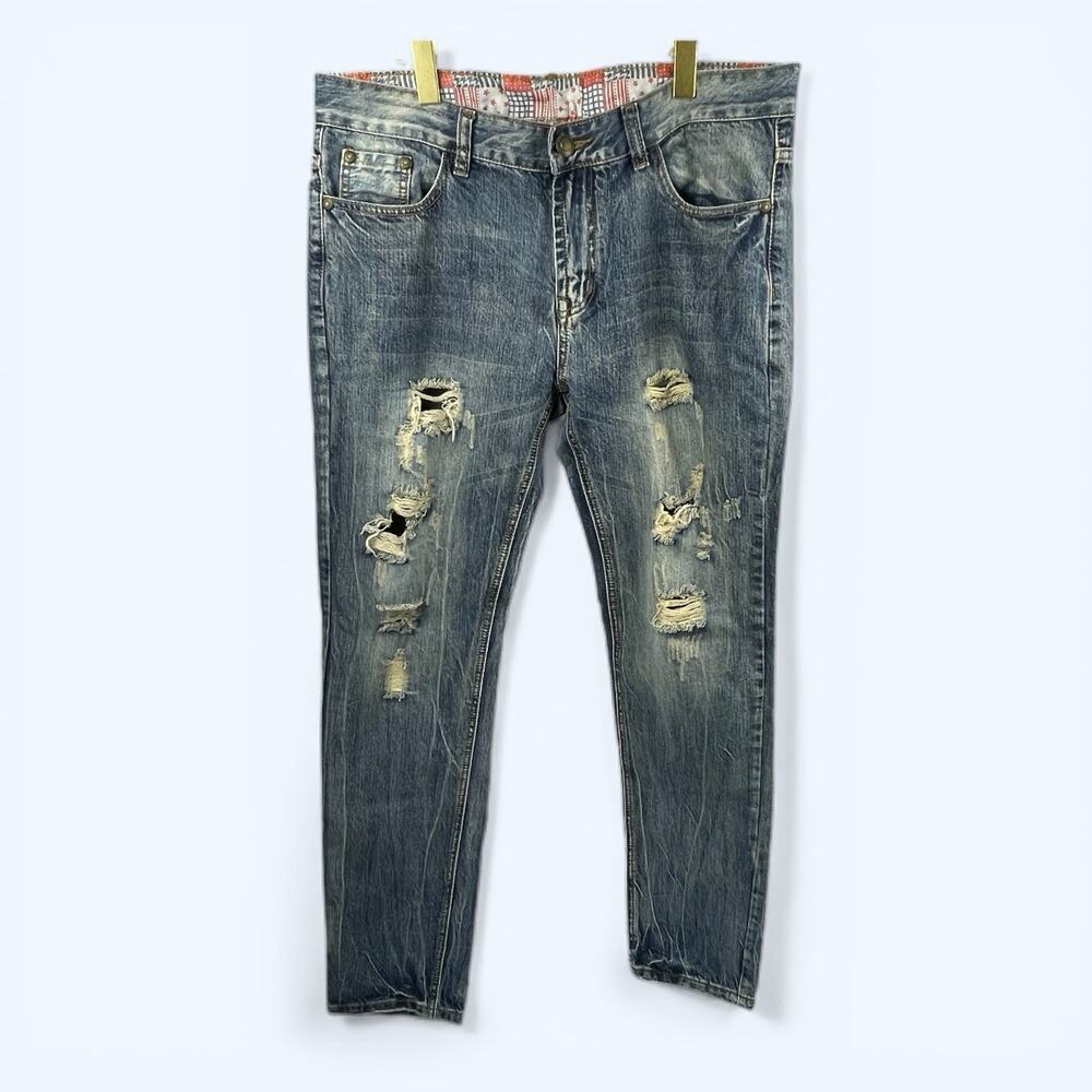 NITAGUT Men's Denim Jeans Size 34 (measures 36x32) Blue Baggy